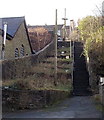 Steps up from the south side of  Penrhiwceiber Road, Penrhiwceiber