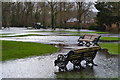 Flooding in Romsey War Memorial Park