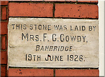 J3273 : Foundation stone, Donegall Road Methodist church, Belfast by Albert Bridge