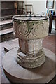 TF9532 : Font, St Andrew's church, Little Snoring by J.Hannan-Briggs