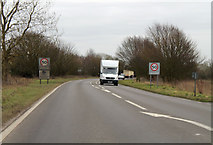 TG0322 : Entering Foxley on Fakenham Road (A1067) by J.Hannan-Briggs