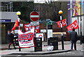 Union pickets, Finsbury Park Station