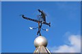 NZ2842 : Weather vane with a message by Jim Barton