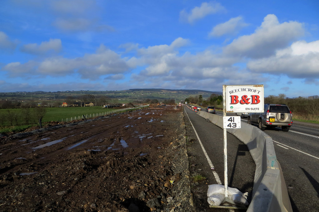 Roadworks On The A8 © Robert Ashby :: Geograph Ireland