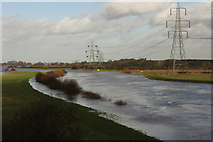 SK8171 : River Trent in spate by Richard Croft