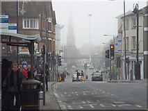 SU7173 : Foggy Reading – view south from St Mary’s Butts by Robin Stott
