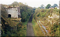 Castle Bytham: site/remains of station, 1986