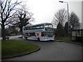 Double decker in Adbolton Lane turning circle, Lady Bay