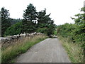 Forest access lane on Knockchree Hill