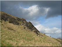 NT2873 : Rock outcrop at Dunsapie by M J Richardson