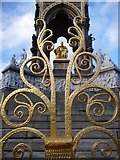 TQ2679 : London: golden ironwork of the Albert Memorial by Chris Downer