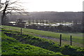 View over a very waterlogged Test Valley