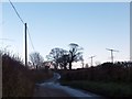 The road along the ridge at Elston Cross