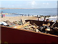 SZ1992 : Mudeford: a skip full of beach hut debris by Chris Downer