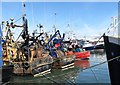 Salt-caked fishing boats at Kilkeel