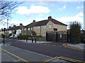 TQ4177 : Entrance to Charlton Manor School  by Stephen Craven