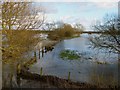 SP6406 : River Thame and inundated fields by Ickford Bridge by Rob Farrow