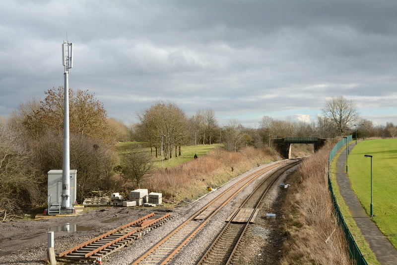 Railway south-east from Newton Aycliffe... © Trevor Littlewood ...