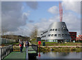 Footbridge at the end of The Boulevard on the Jubilee Campus