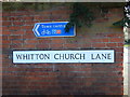 The start of Whitton Church Lane at Old Norwich Road