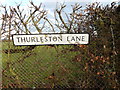 The start of Thurleston Lane at Whitton Church Lane