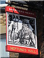 Sign for Neptunes Hall, Harbour Street, CT10