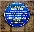 Town hall blue plaque, Mitcheldean