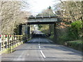 The B4521 goes under the railway and the A465, Abergavenny