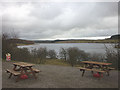 Picnic tables at Stocks Fishery