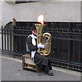 TQ2679 : Tuba with flame by Roger Jones