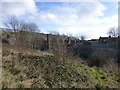 Railway viaduct at Seaforth,view from embankment of dismantled railway