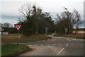 Looking across A1104 into Well High Lane