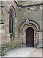 SK2327 : North door, Rolleston Church by Alan Murray-Rust