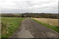 Access road between fields near Marlow Bottom