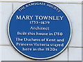 Blue plaque on Townley House, Chatham Street, CT11