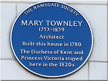 TR3865 : Blue plaque on Townley House, Chatham Street, CT11 by Mike Quinn