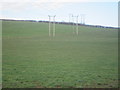 Field with pylons