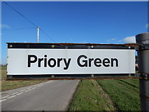 TL9443 : Sign for Priory Green (from Great Waldingfield direction) by Hamish Griffin