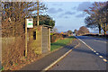 Bus stop alongside the A689