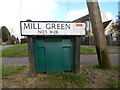 Mill Green (street) sign