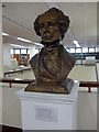 Bust of Charles Dickens within Portsmouth Central Library