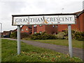 Grantham Crescent sign (looking left from Stone Lodge Lane)