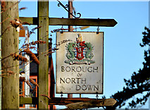 J3976 : North Down borough boundary sign, Holywood by Albert Bridge