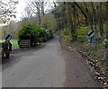 End of the 30mph speed limit at the edge of Castle Combe