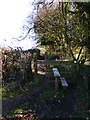 Stile where footpath leaves field