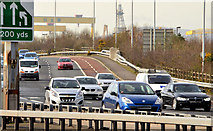 J3876 : The Sydenham bypass, Tillysburn, Belfast - March 2014(1) by Albert Bridge
