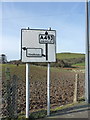 Pre-Worboys road sign in Rhoslefain