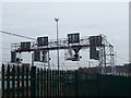 Overhead structure on railway line