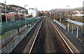 View NW from the station footbridge at  Mountain Ash