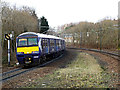 Train leaving Hyndland station